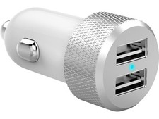 Chargeur allume-cigare double USB Dual Car Fast Charger 48 W - Blanc - Novodio