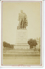 France, Reims La statue du comte Jean-Baptiste Drouet d'Erlon Vintage Print
