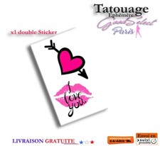 Tatouage temporaire coeur - temporaire, &