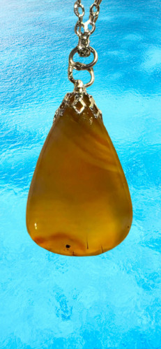 Pendentif citrine naturelle - pendentif,