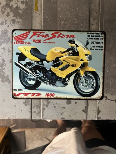 Plaque métal honda vtr - métal,