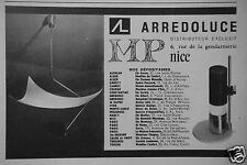 PUBLICITÉ 1957 LUMINAIRES ARREDOLUCE DISTRIBUTEUR EXCLUSIF - ADVERTISING 