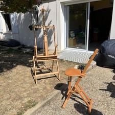 Chevalet Et Siège De Peintre