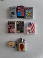 Lot de 7 briquets vintage USA