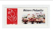 1 TIMBRE PERSONNALISE 3802 A TVP avec ITVF grande vignette roulette BEZIERS