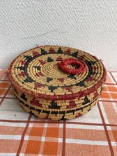 Ancien Panier Africain En Rafia Deco Ethnique 