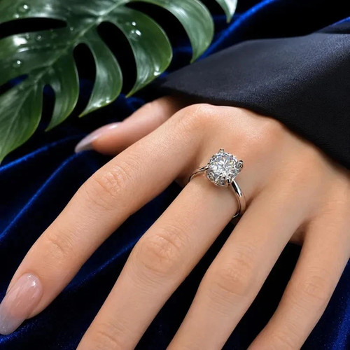 Bague diamant platine massif