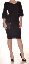 longue robe noire uni manches