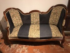 Banquette Napoléon III en acajou