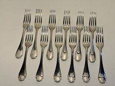 12 Fourchettes CHRISTOFLE Pompadour Métal Argenté