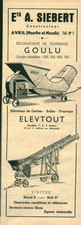 Publicité ancienne équipement matériel agricole Ets A. Siebert issue de magazine