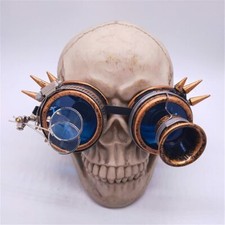 Expédié de Paris - Lunettes Steampunk Aviateur Goggles Protection Loupe Cosplay