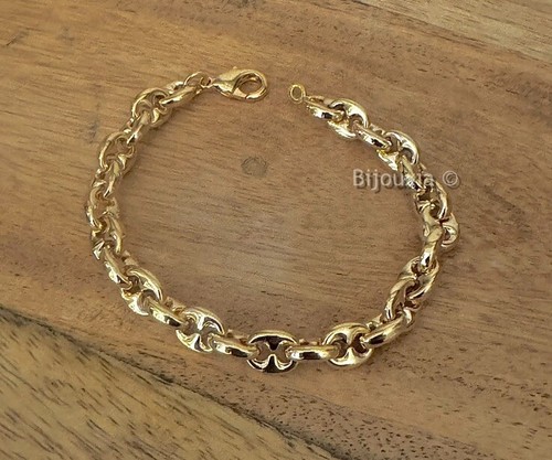 Bracelet maille grain café - bracelet, de
