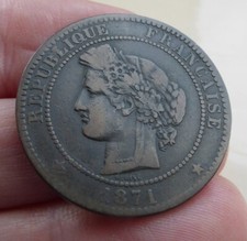 10 centimes 1871 K Cérès Paris Rare dans cet état (1 2 5 20 50 B BB D K MA W)