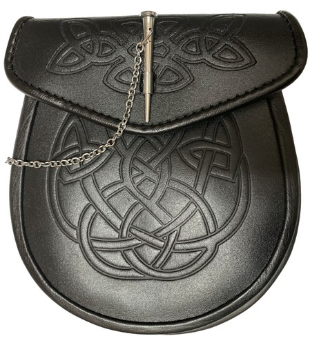 Pochette écossaise cuir - Écossaise,