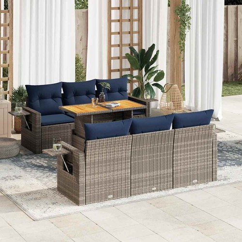 Salon jardin avec coussins - jardin,