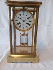 L. LEROY  A PARIS  HORLOGER DE LA MARINE    BELLE GRANDE PENDULE CAGE  H : 34 cm