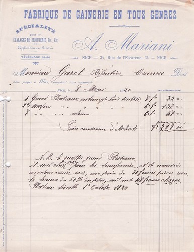 Nice gainier mariani 1920 - nice,