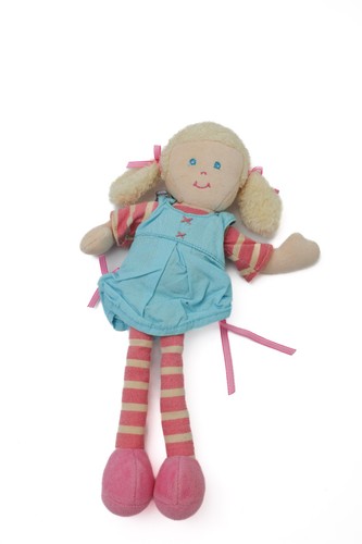 Doudou poupe tissu - poupée, robe