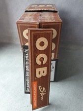 feuille à rouler OCB slim virgin ,10 carnets de 32 feuilles + 1 briquet offert