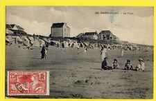 cpa FRANCE 85 - SAINT GILLES sur VIE La Plage TIMBRE OLYMPIADE PARIS 1924