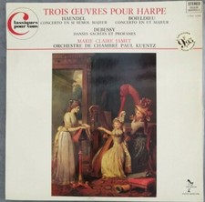 LP 166. Vinyle 33 tours-  Marie-Claire Jamet - Trois Œuvres Pour Harpe