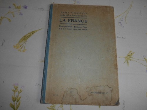 Livre école ancien - école, atlas