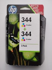 PACK DE DEUX Cartouches D'encre tri-couleur HP 343  560 Pages , 2016 NEUF