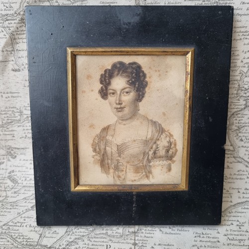Portrait miniature peint 1820 - portrait,