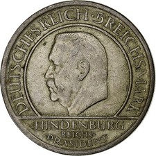 Allemagne, République de Weimar, 5 Mark, 1929, Berlin, Argent, TB+