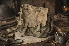 Sac militaire ancien français