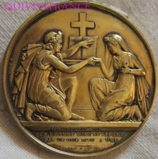 MED0117 - MEDAILLE DE MARIAGE 1838 par DE PUYMAURIN en vermeil