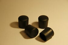 Lot de 4 embouts ronds 22mm pour chaises bouchons noirs PVC enveloppant pied