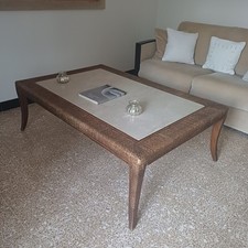 Table Basse Bois massif Rotin