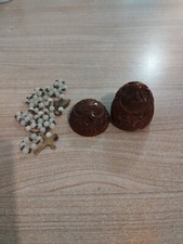 SUPERBE OEUF EN NOIX DE COROZO - avec  CHAPELET - XIXème