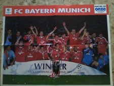 poster foot Vintage Bayern Munich finale champions League 2001
