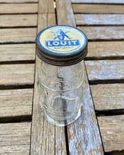 Ancien Pot Moutarde Années 60 Verre « Diaphane LOUIT Bordeaux » TBE