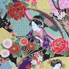 Tissu japonais geisha - tissu,