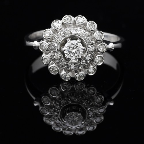 Bague vintage blanc 18 - vintage, en