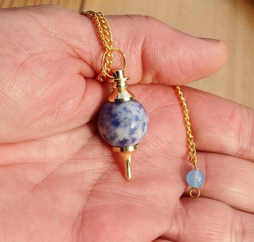 Pendule sphere en sodalite - sphere,