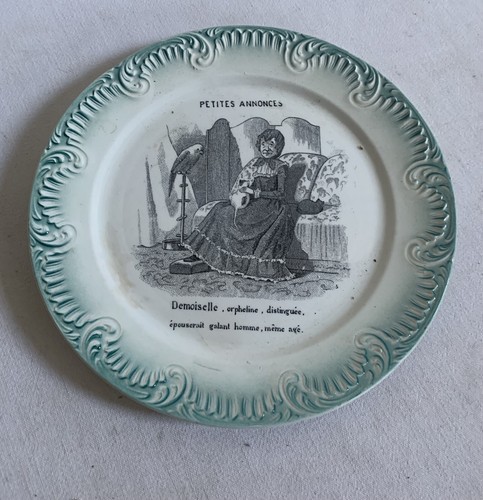 Assiette parlante ancienne - assiette,