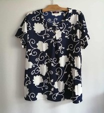 Blouse bleu marine coton
