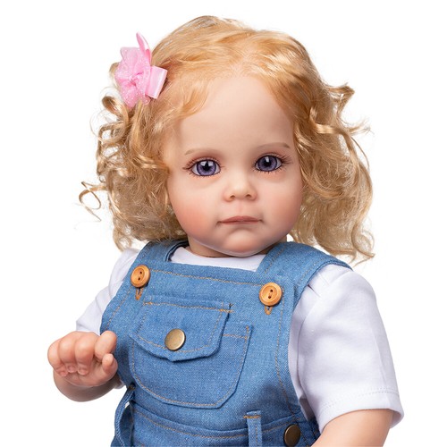 60cm rooted blonde curly - 60cm,