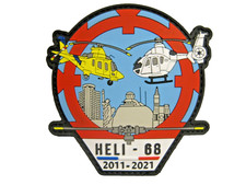 COLLECTION POMPIER / SECURITE CIVILE HELI 68 HELICOPTERE 10 ANS SCRATCH AU DOS