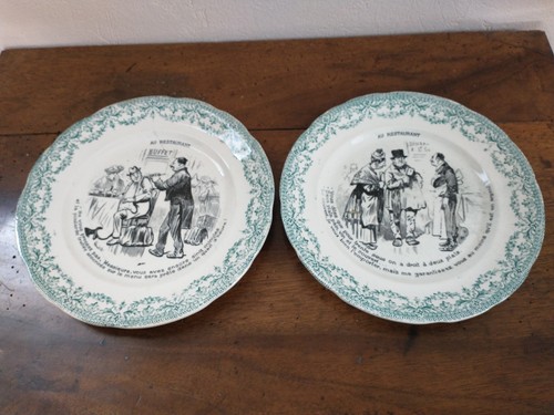 Assiettes humoristiques au - 2,