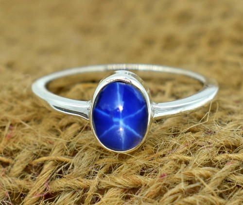 Délicate bague saphir étoile - bague,