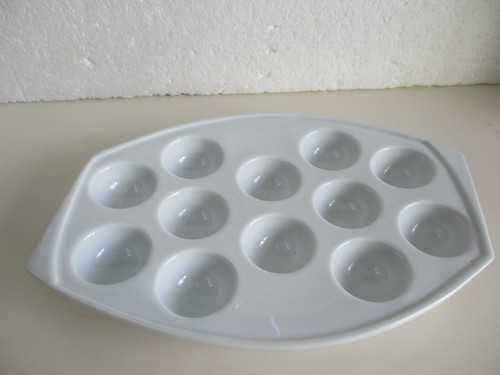 Plat escargot porcelaine - escargot,