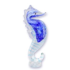 9934321 Verre Figurine Coloré Muran.stil Hippocampe Abstrait 25x6x10cm