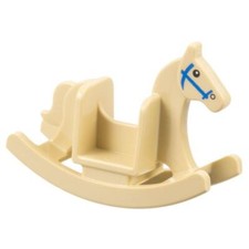 Lego City Accessoire Animal Cheval À Bascule Minifigure Avec Bride Bleue