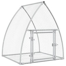 Cage à lapin argenté 100 x 105 x 120 cm acier galvanisé Argent Helloshop26 02_0